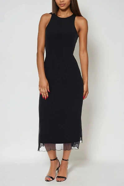 Bebe Power Mesh A-line Midi Dress
