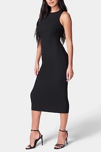 Bebe Rib Sleeveless Midi Dress