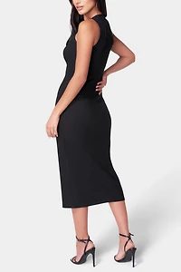 Bebe Rib Sleeveless Midi Dress