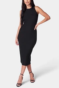 Bebe Rib Sleeveless Midi Dress