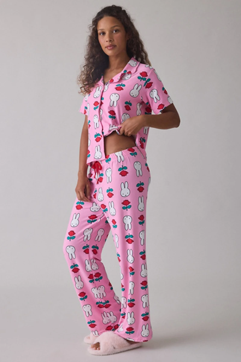 Miffy Bloom Jersey Knit 2-Piece PJ Set