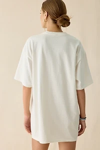 Papaya Graphic Oversized Cotton T-Shirt Dress