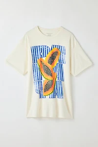 Papaya Graphic Oversized Cotton T-Shirt Dress