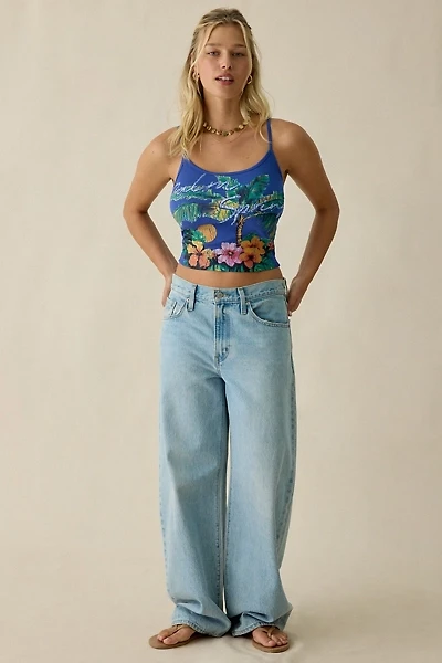 Palm Springs Rhinestone Graphic Cropped Cami