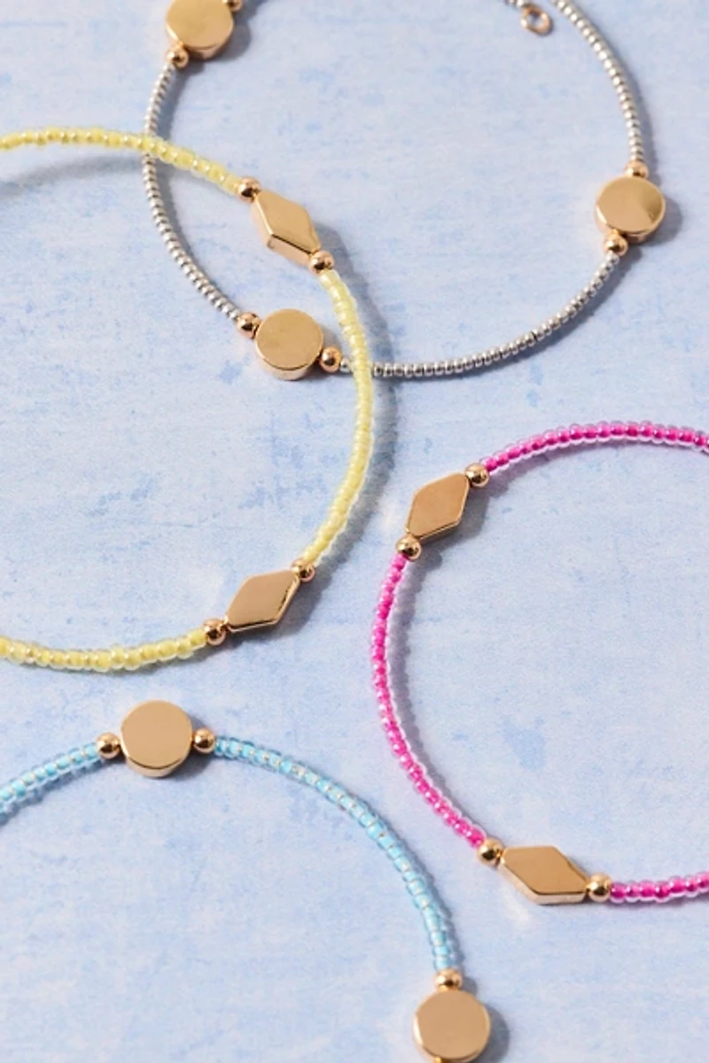 Beaded Wire Bracelets Set