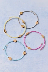 Beaded Wire Bracelets Set