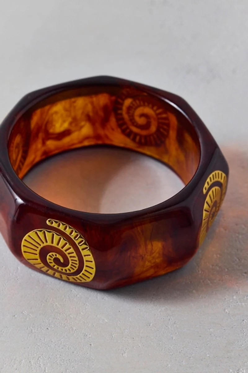 Spiral Wide Bangle Bracelet