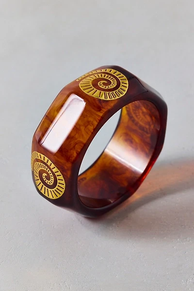 Spiral Wide Bangle Bracelet