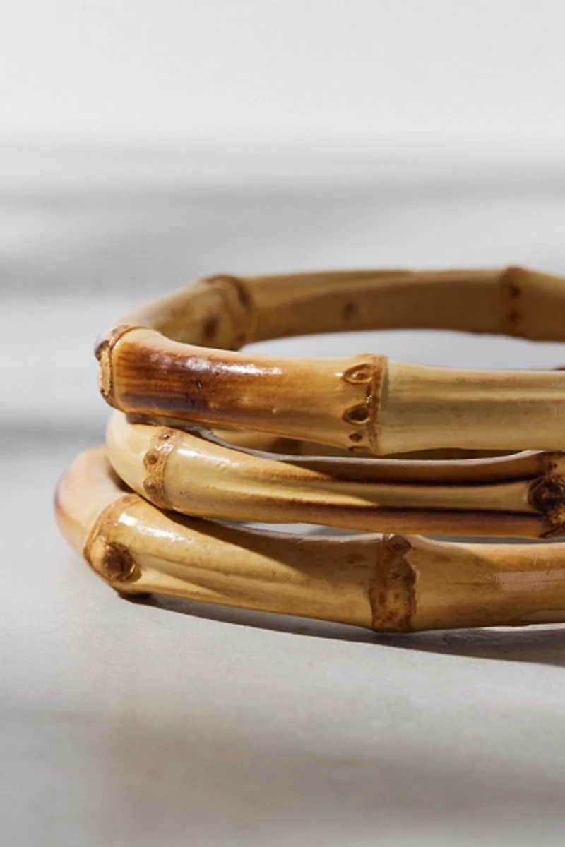 Bamboo Bangle Bracelets Set