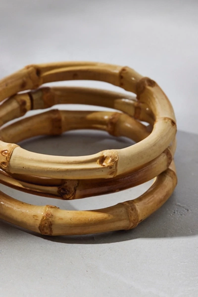Bamboo Bangle Bracelets Set