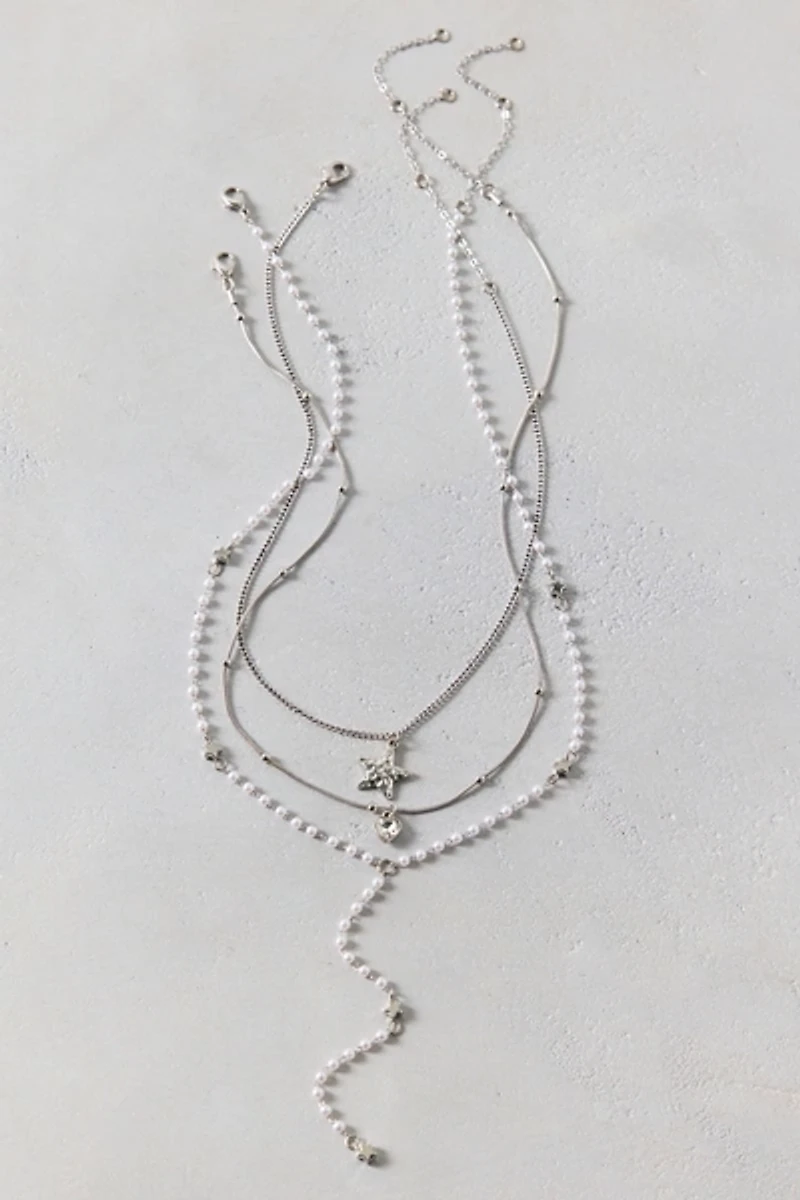 Long Lariat Layering Necklaces Set