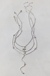 Long Lariat Layering Necklaces Set