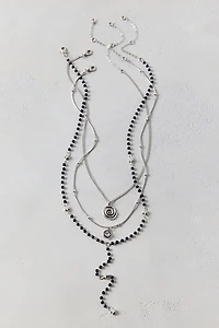 Long Lariat Layering Necklaces Set