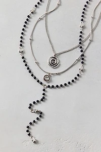 Long Lariat Layering Necklaces Set