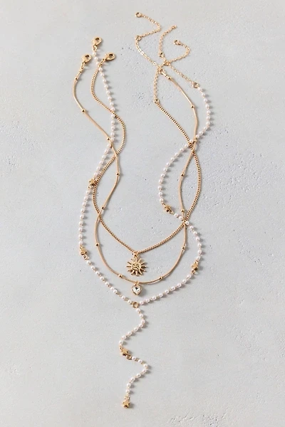 Long Lariat Layering Necklaces Set