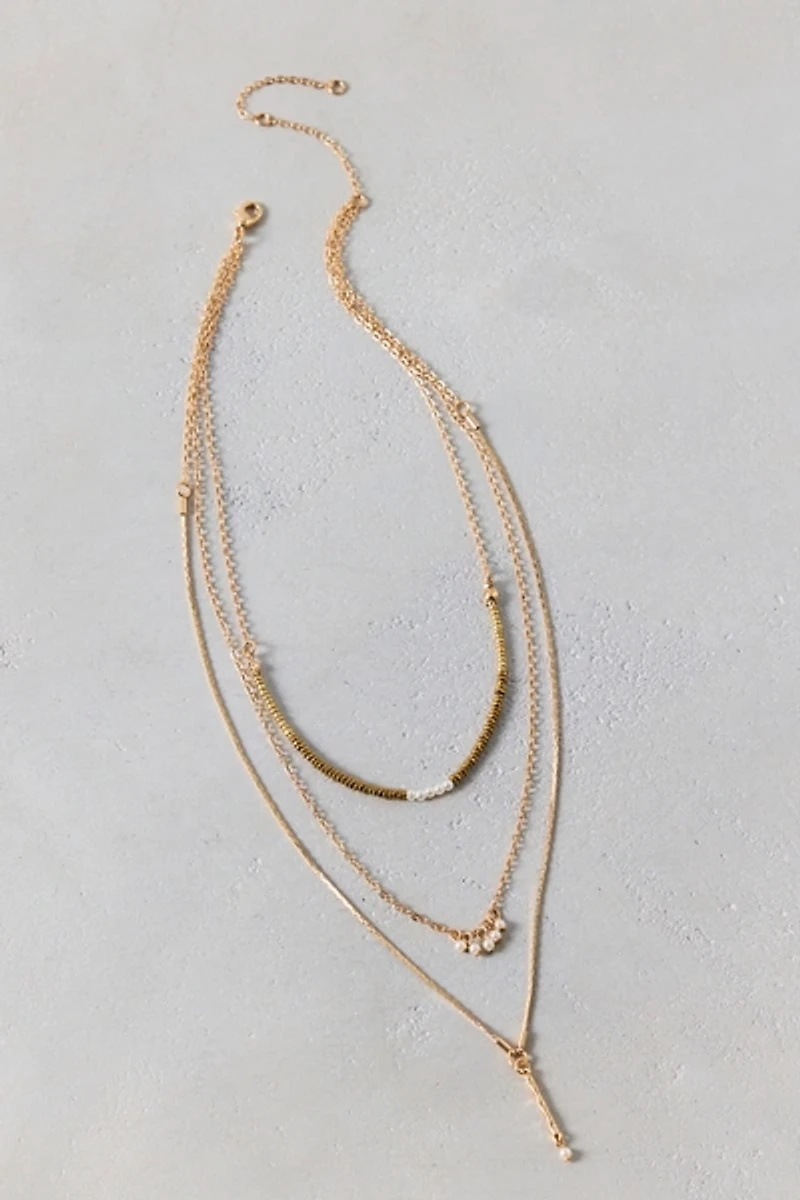 Delicate Beaded Layered Necklace