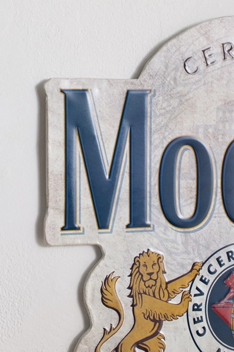 Modelo Logo Shaped Embossed Metal Wall Sign