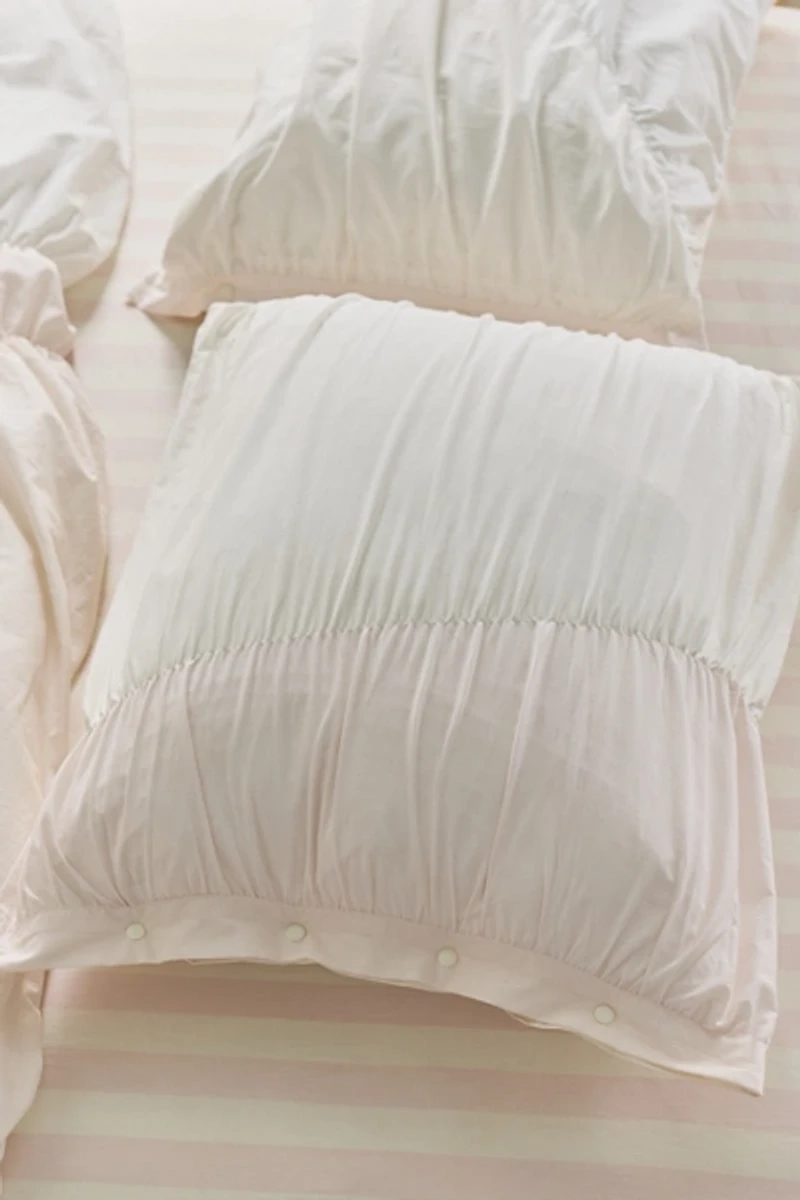 Riley Cinched Snap Closure Cotton Sham Set
