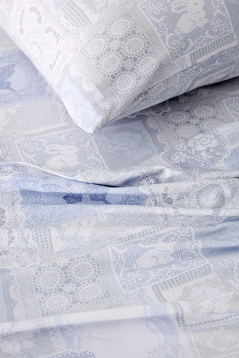Dottie Lace Printed Soft Tee Jersey Sheet Set