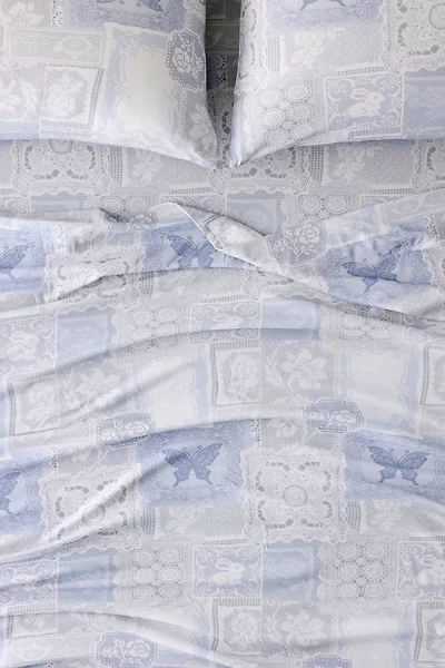 Dottie Lace Printed Soft Tee Jersey Sheet Set