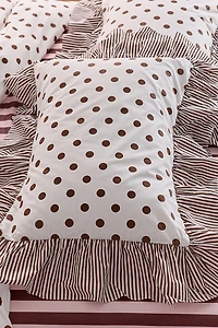 Elaine Ruffle Printed Cotton Percale Sham Set