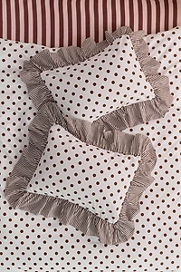 Elaine Ruffle Printed Cotton Percale Sham Set