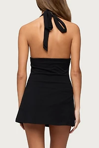 Edikted Rosalynne Ribbed Halter Romper