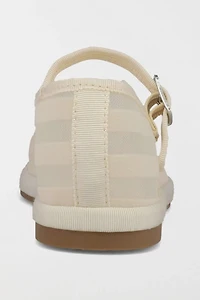 MIA Morocco Striped Mesh Mary Jane Flat