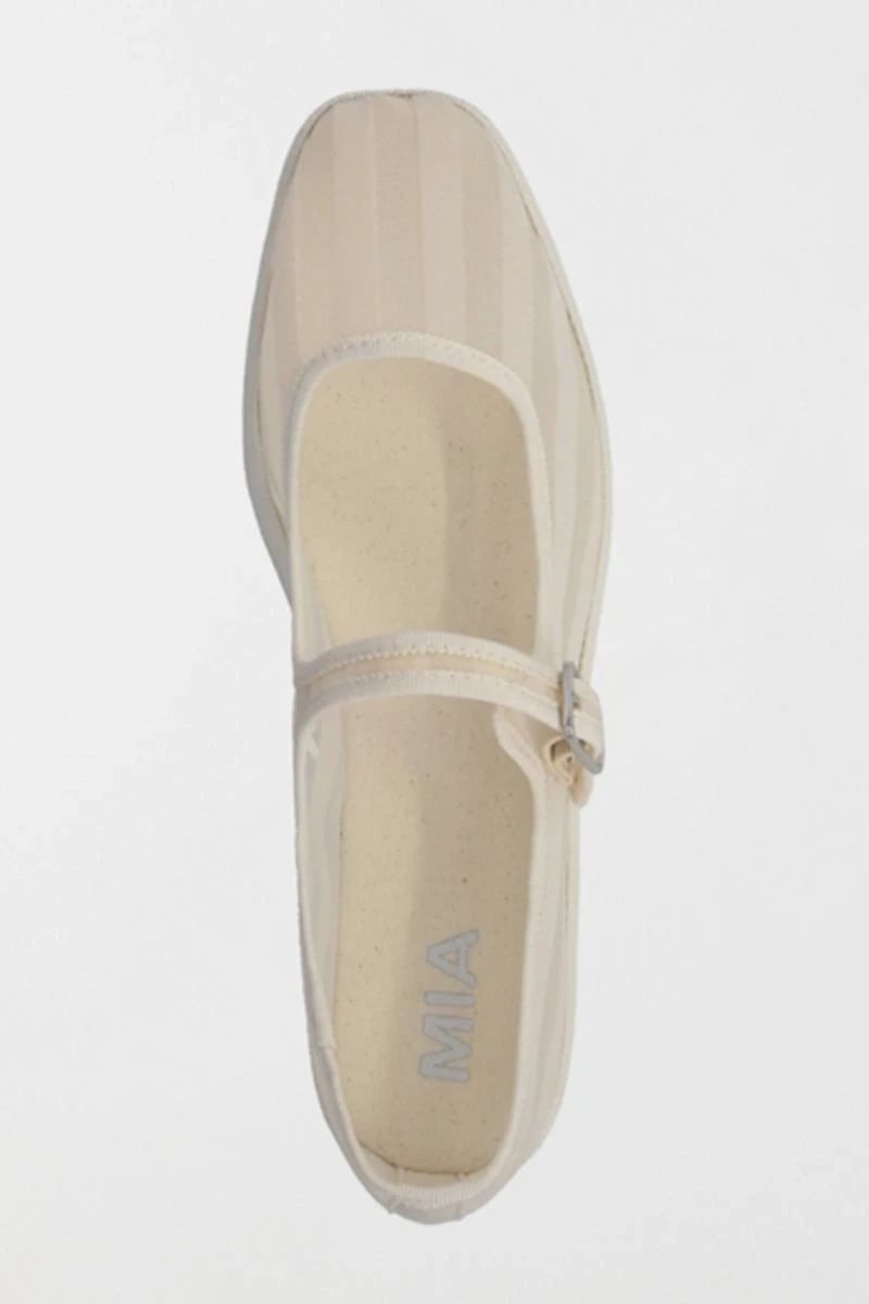 MIA Morocco Striped Mesh Mary Jane Flat