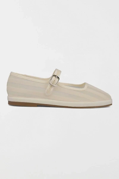 MIA Morocco Striped Mesh Mary Jane Flat