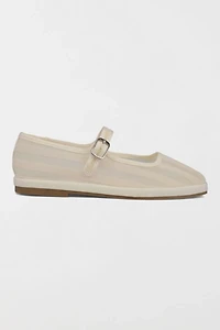 MIA Morocco Striped Mesh Mary Jane Flat