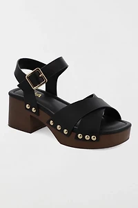 MIA Finna Studded Wooden Platform Sandal