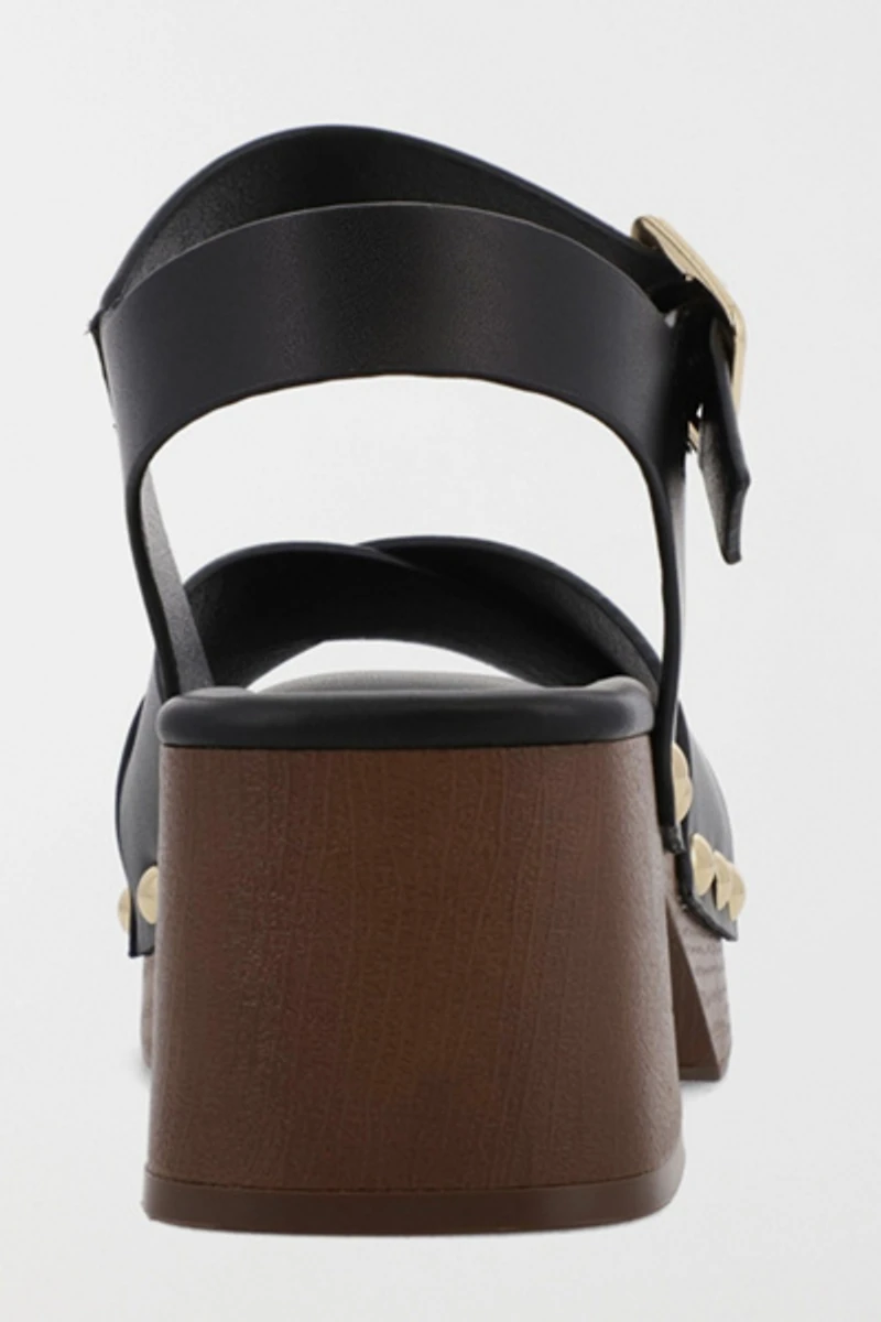 MIA Finna Studded Wooden Platform Sandal
