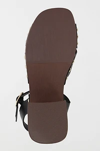 MIA Finna Studded Wooden Platform Sandal