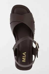 MIA Finna Studded Wooden Platform Sandal
