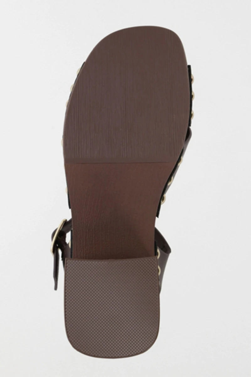 MIA Finna Studded Wooden Platform Sandal