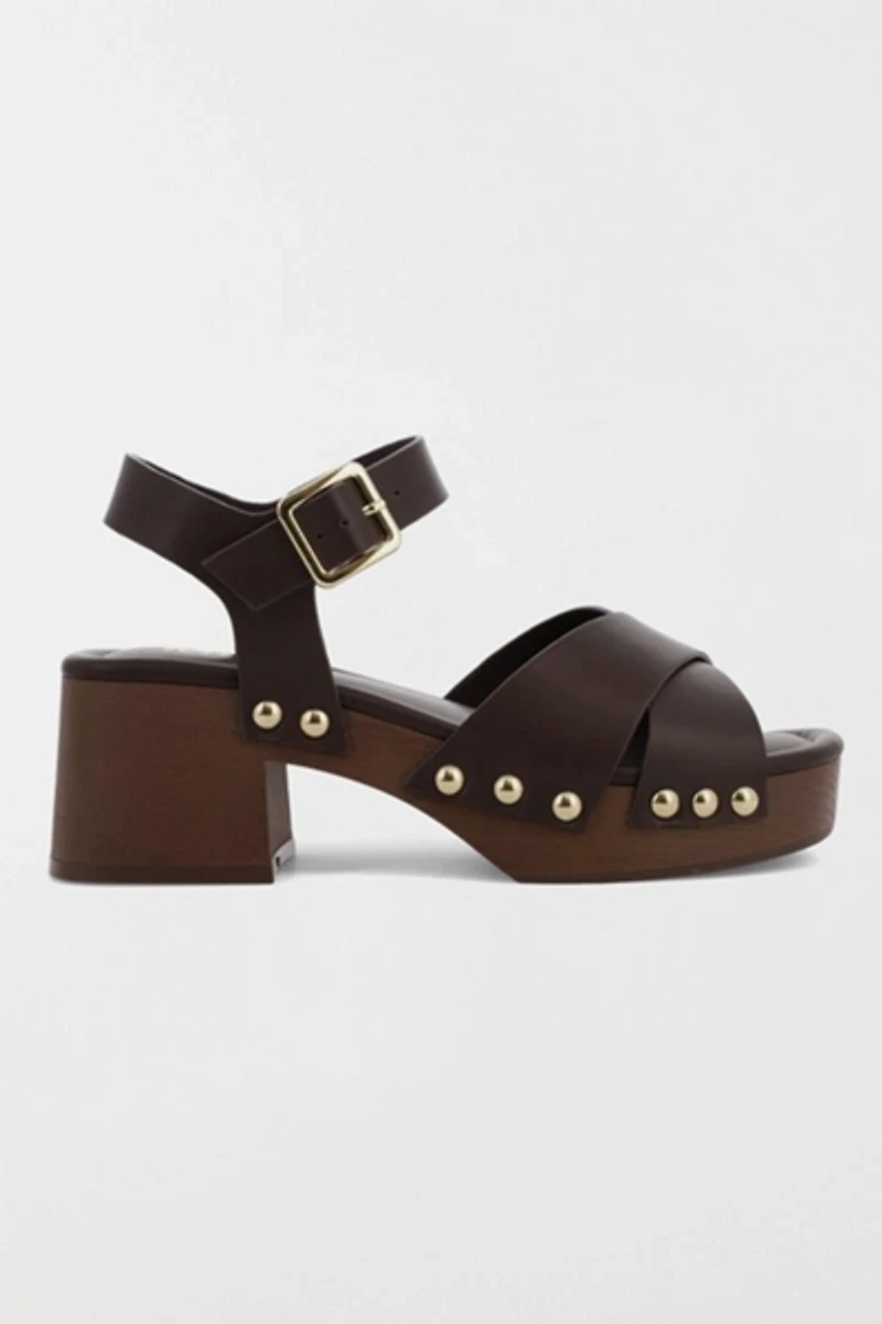 MIA Finna Studded Wooden Platform Sandal