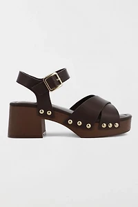 MIA Finna Studded Wooden Platform Sandal