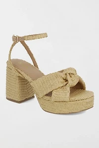 MIA Reese Raffia Knotted Platform Sandal