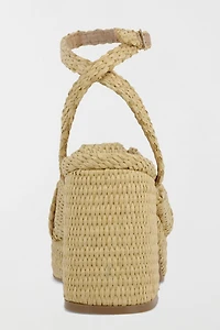 MIA Reese Raffia Knotted Platform Sandal