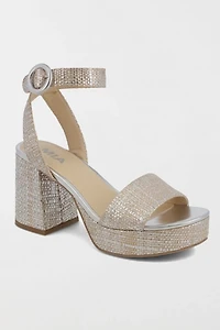 MIA Renee Metallic Raffia Platform Sandal