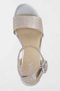 MIA Renee Metallic Raffia Platform Sandal