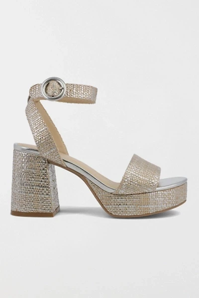 MIA Renee Metallic Raffia Platform Sandal