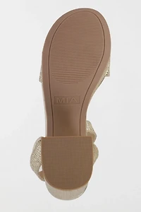 MIA Renee Metallic Raffia Platform Sandal