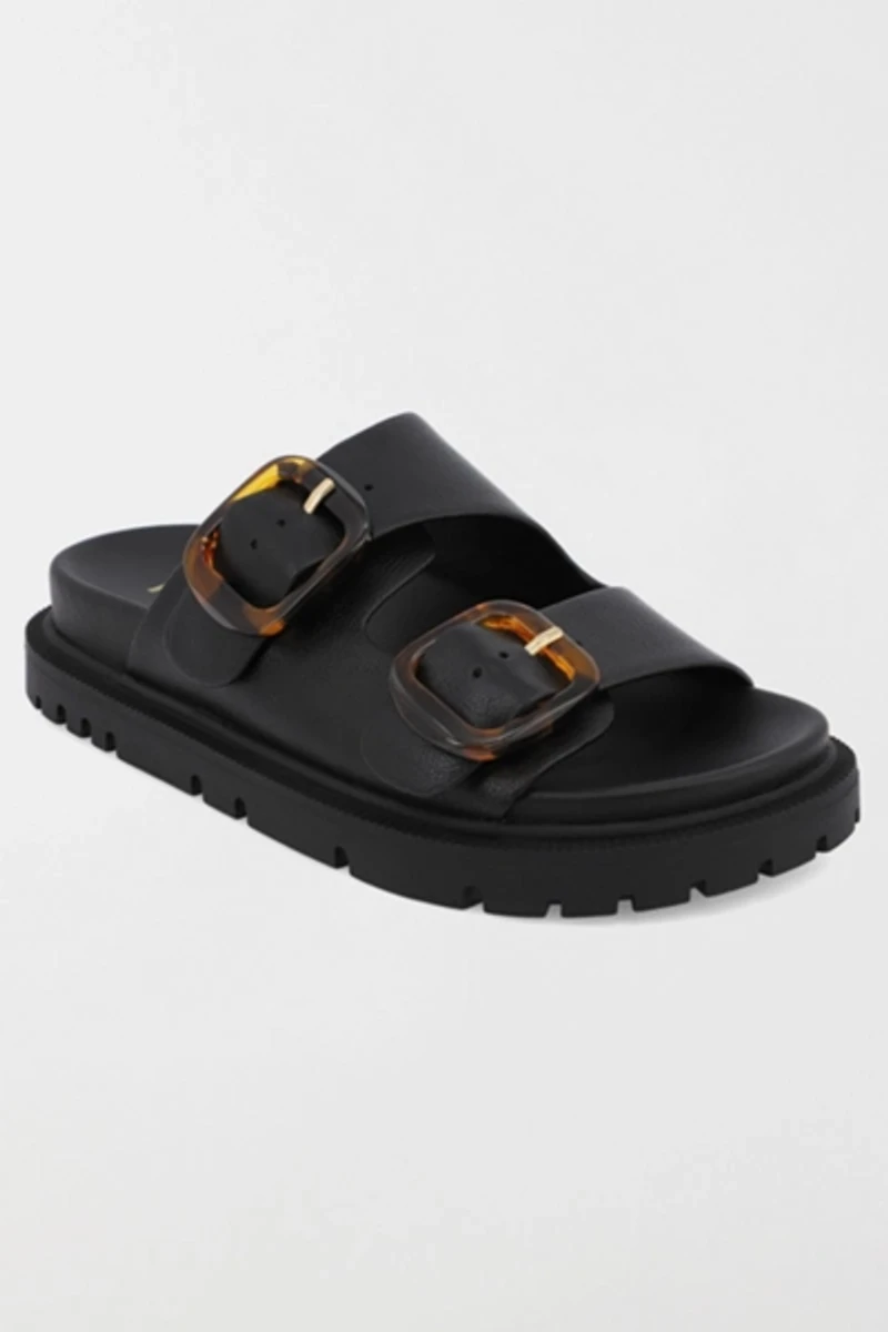 MIA Shoes Gen Double Buckle Slide Sandal