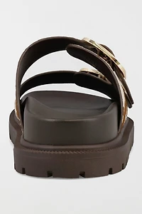 MIA Shoes Gen Double Buckle Slide Sandal