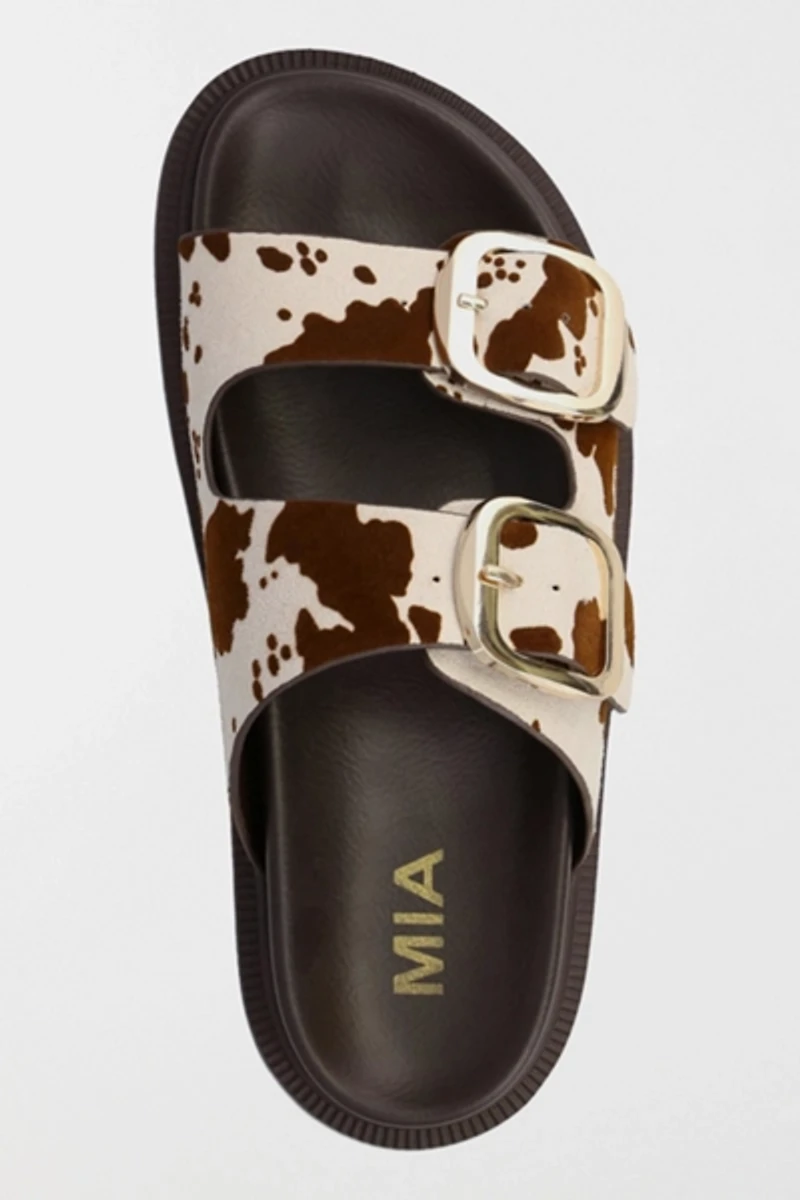 MIA Shoes Gen Double Buckle Slide Sandal