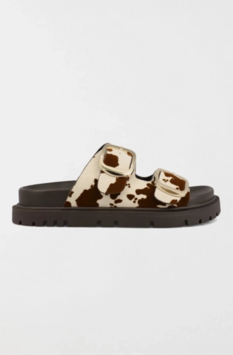 MIA Shoes Gen Double Buckle Slide Sandal