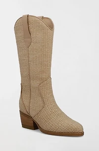 MIA Limited Edition Jenah Woven Raffia Cowboy Boot