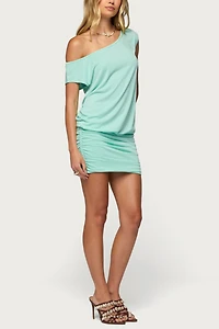 Edikted Marya Off Shoulder Ruched Mini Dress